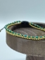 Preview: Hübsche Fusskette mit goldenen und grünblauen Perlen Boho-Style