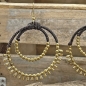 Mobile Preview: Perlenohrringe mit edler Farbkombination aus Dunkelbraun und Gold. Hochwertige Handarbeit aus Thailand.