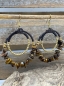 Preview: Perlenohrringe mit wunderschöner Farbkombination schwarz-braun-gold. Hochwertige Handarbeit aus Thailand.