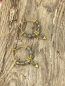 Mobile Preview: Goldene Ohrringe aus Edelstahl. Anhänger aus Labradoriten "Ulia"