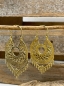 Preview: Sehr schöne, lange Goldohrringe im indischen Stil "Akina"