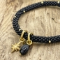 Mobile Preview: Fair Trade-Armband "Jacky Multi Color Star Black Onyx"