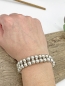 Mobile Preview: Elastisches Armband mit Silberperlen "Josina"