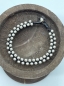 Preview: Perlarmband Silber mit schwarzbrauner Kordel und Glöckchen-Verschluss